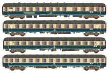 Hobbytrain H43053 - H0 - 4-tlg. Set Personenwagen D 351, DB, Ep. IV - Set B